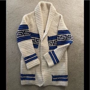 vintage classic handknit wool Cowichan sweater